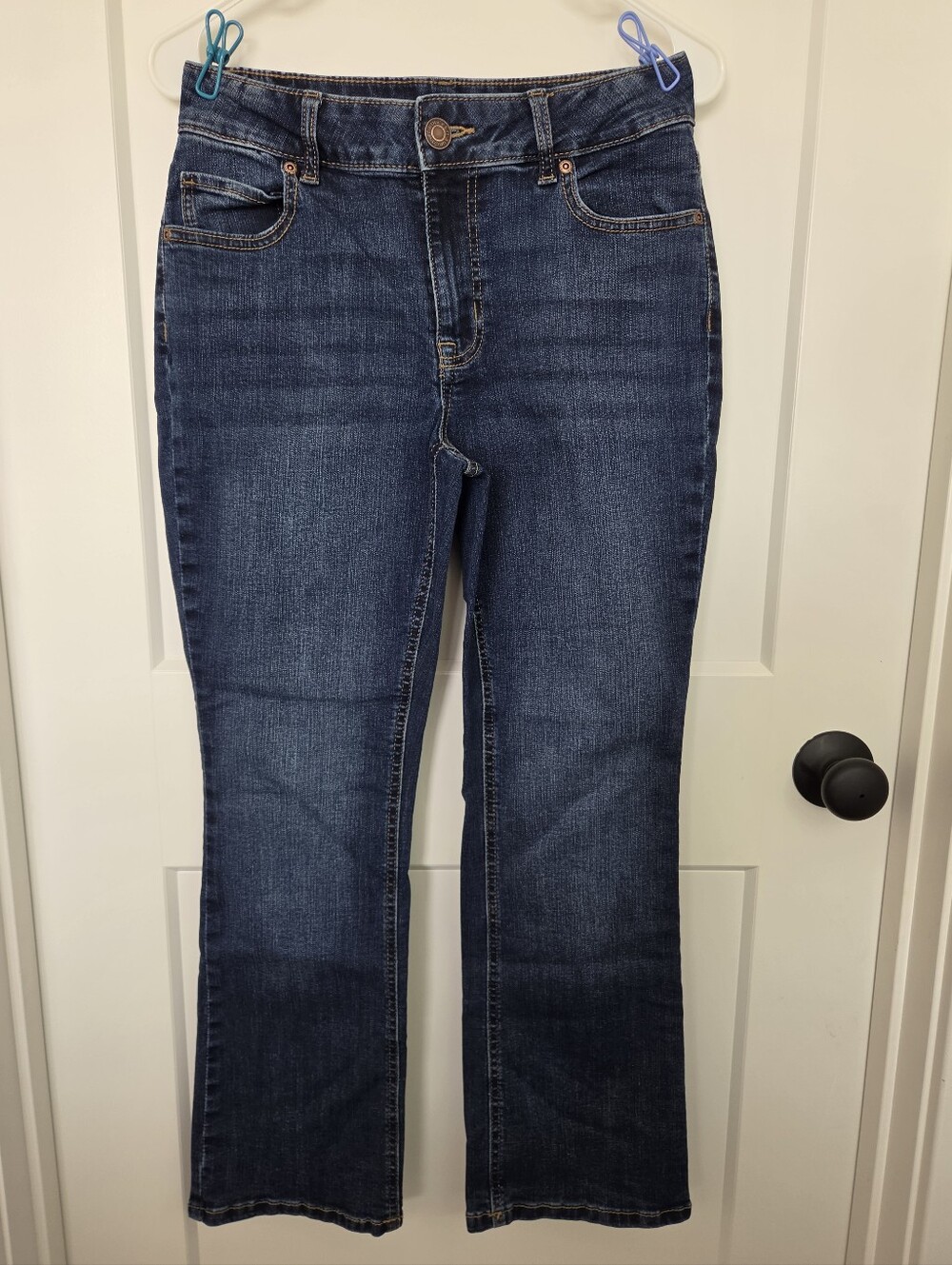 Maurices High Rise Dark Blue Slim Boot M Jeans. Size 6 X-Short. #KC